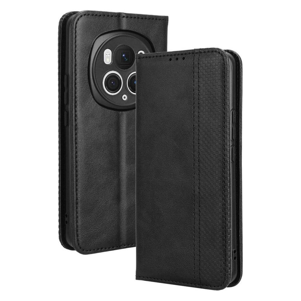 Cover-Discount Honor Magic6 Pro - Vintage Flip Case Hülle schwarz (Honor Magic6 Pro) (660180346A)