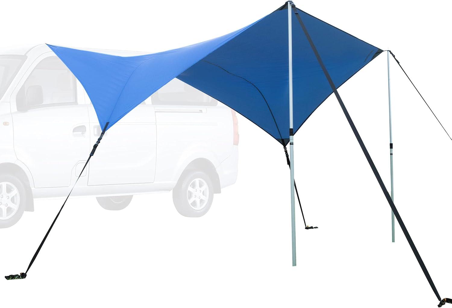 luifelluifel, geeignet für Autos, Lieferwagen und Wohnmobile, schützt vor Sonne und Regen, langlebiges und robustes Material, integrierte Saugnäpfe und