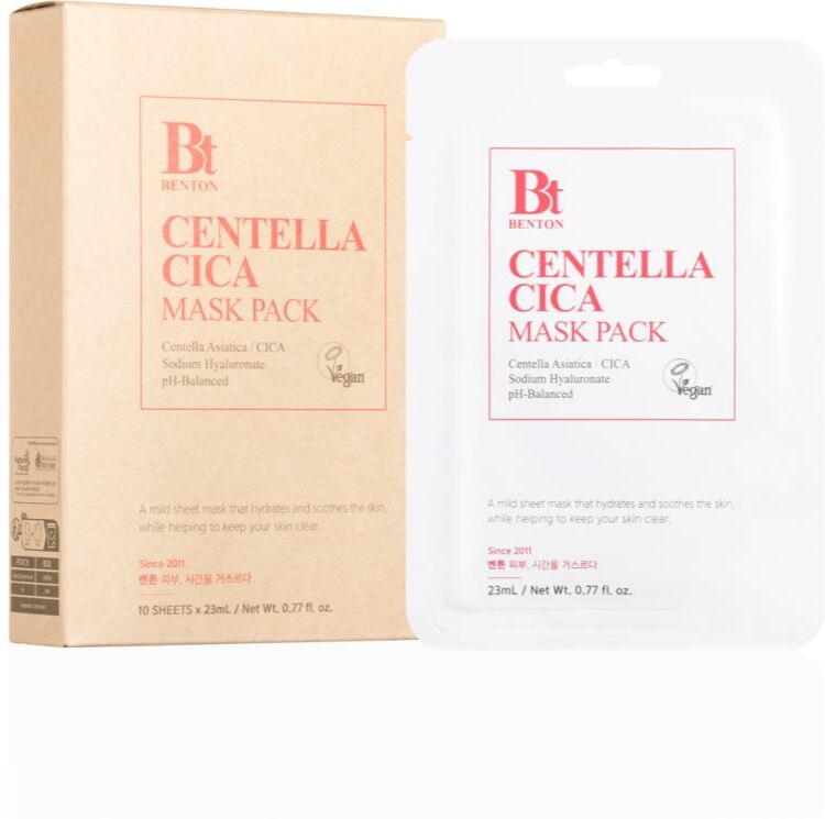 Benton Goodbye Redness Centella soothing sheet mask for problem skin, acne 10 pc