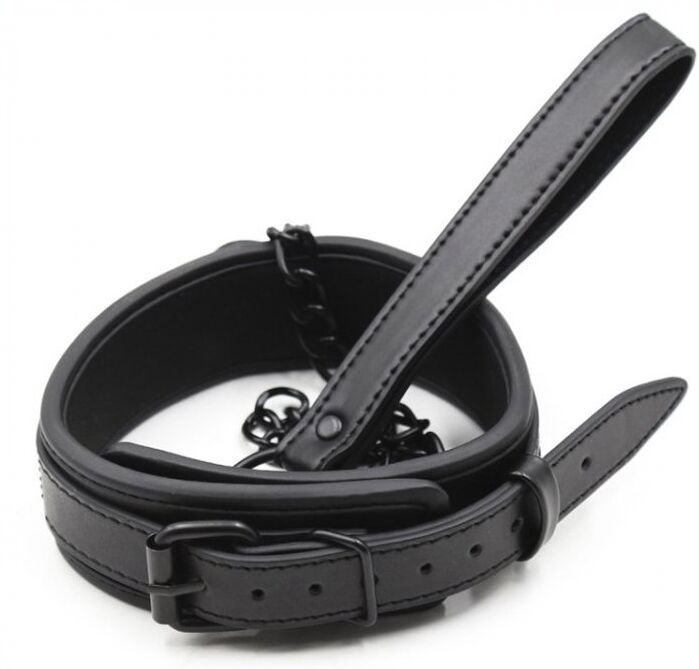 FUKR Collier + Laisse Noir