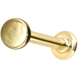 14 Karat Gold Labret mit Innengewinde DISC