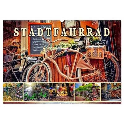 Stadtfahrrad (Wandkalender 2027 DIN A2 quer), CALVENDO Monatskalender