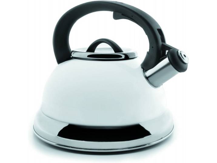 Fluitketel 2\,5 liter - Roestvrijstaal Wit