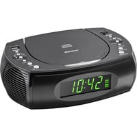UR 1308, Radiowecker schwarz, UKW-Radio, CD-Player, USB-Ladefunktion