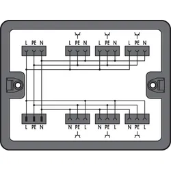 Wago 899-631/104-000 Verteilerbox,Wechselstrom (230 V),1 Eingang,schwarz 899631104000