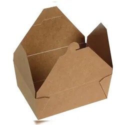 DeinPack 40x Take Away Box 2500ml I Bio Speisebox mit Faltdeckel Pappschachtel rechteckig