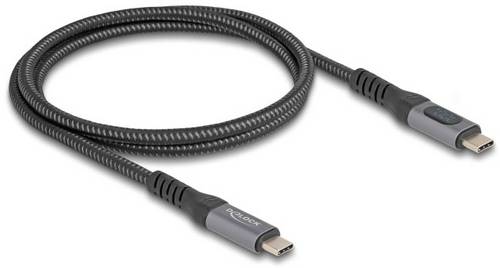 Delock USB-C Kabel USB-C Stecker, USB-C Stecker 1.00m Schwarz 86067