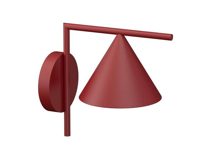 FLOS OUTDOOR lampe murale applique d'extérieur CAPTAIN FLINT WALL OUTDOOR 3000K (Red burgundy - Métal)