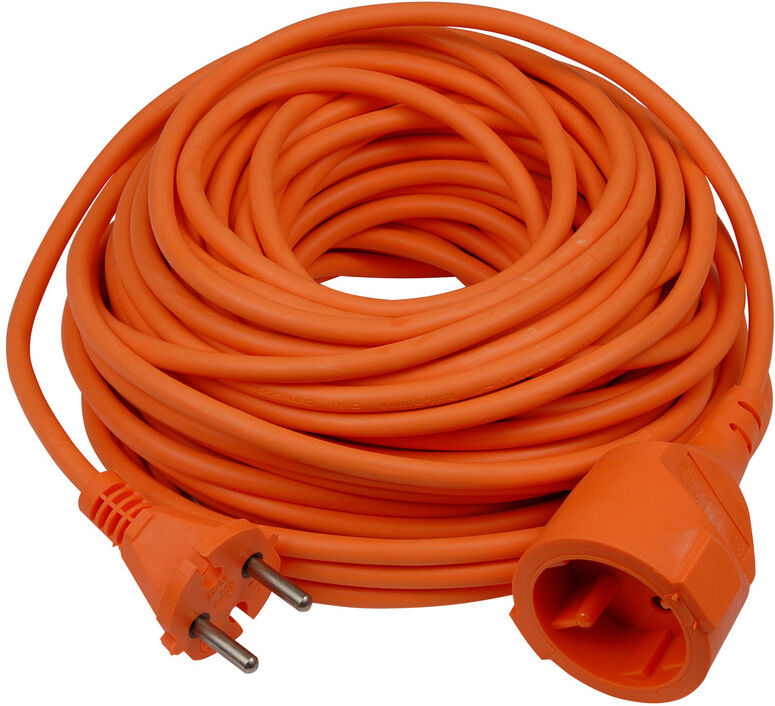 Q-link Verlengsnoer 20m H05VV-F2G1,0 Oranje