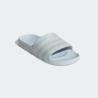 Badesandale ADIDAS SPORTSWEAR "AQUA ADILETTE", Damen, Gr. 38, blau (halo blau, halo blau, halo blau), Synthetik, Schuhe, Badelatschen