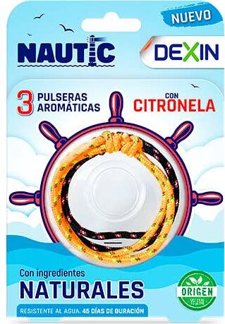 DEXIN Nautic Pulsera Aromática con Citronela 3 uds