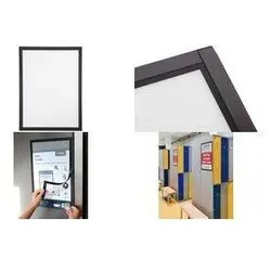 Europel, Informationsschild, Magnetrahmen, DIN A4, schwarz, 5er Pack Set aus magnetischen Informationsrahmen, aus Polypropylen