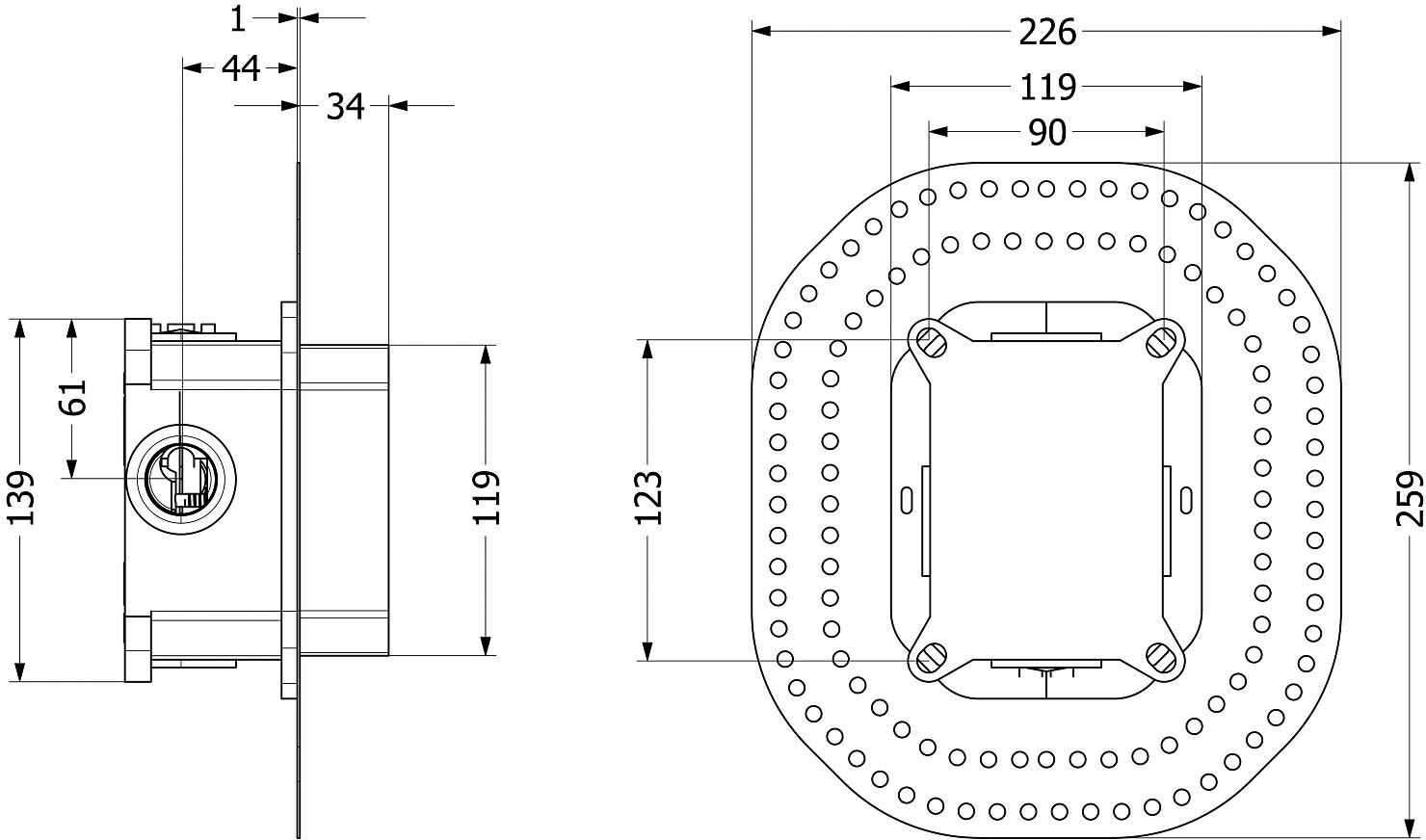 Villeroy & Boch Universal Taps & Fittings Vi-Box Universal-Einbaukörper für Unterputz-Einhebel-Armatur