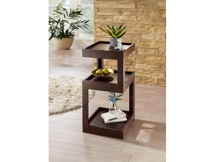 Moderner Beistelltisch, Nussbaum, Beistelltisch B37xH75xT37 cm