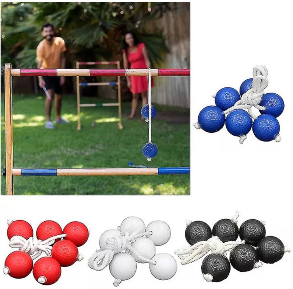 INF Golf-Ladder-Toss-Übungsball-Set mit 6 hohlen Bällen und 50-cm-Schnüren für Innenbereich, Terrasse und Garten
