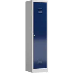 ClassiX Spind X-515111, blau, 1 Abteil mit Trennwand, Drehriegelschloss, 42 x 180 cm