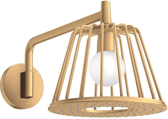 Hansgrohe Axor LampShower Kopfbrause 26031950 mit Brausearm, Wandmontage, brushed brass
