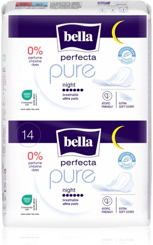 BELLA Perfecta Pure Night serviettes hygiéniques ultra-fines 14 pcs