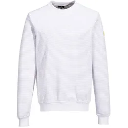 ESD Antistatik Sweatshirt "AS24" - L - Weiß