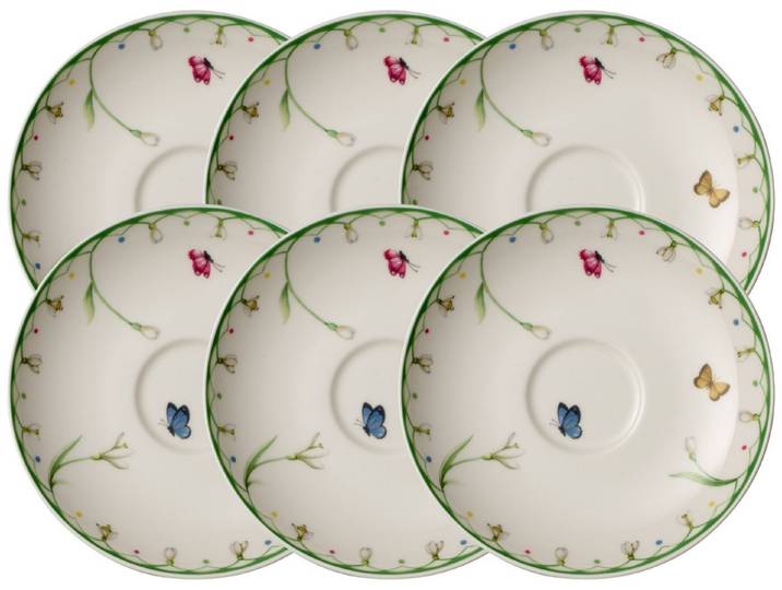 Villeroy & Boch Untertasse Colourful Spring Kaffeeuntertasse 14cm Set6