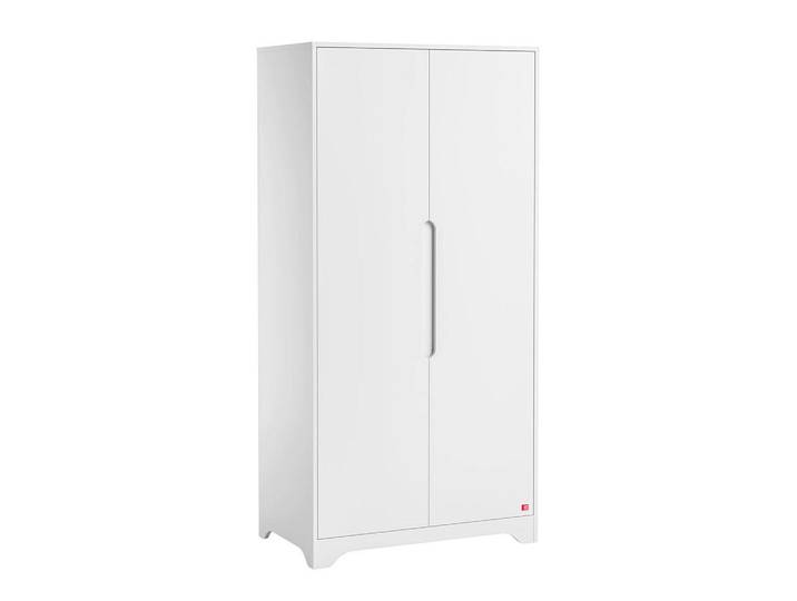 Petits-meubles Schrank 2 Türen Ova Weiß, 88.5x179.5x52 cm, Schlafzimmer, Kleiderschränke