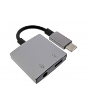 InLine USB-C Audio Adapterkabel zu 3.5mm Buchse+ PD 30W Dieses USB-C-auf-3,5-mm-Aux-Buchse-Adapterkabel ermöglicht es USB-C-Geräte die nicht über eine 3,5-mm-Audiobuchse verfügen an kabelgebundene Kopfhörer Headsets Lautsprecher und andere Audiogeräte mit (33054F)