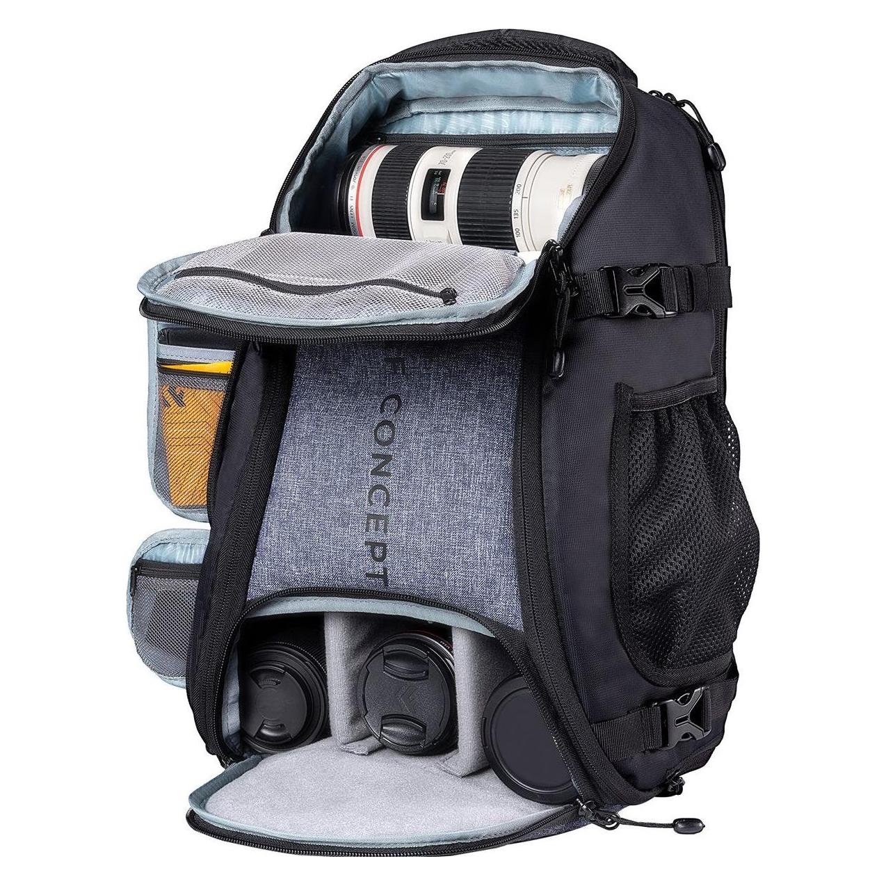 K&F Concept Fotorucksack Gross für DSLR-Kamera und Drohne (Fotorucksack, 25 l) (KF13.164)