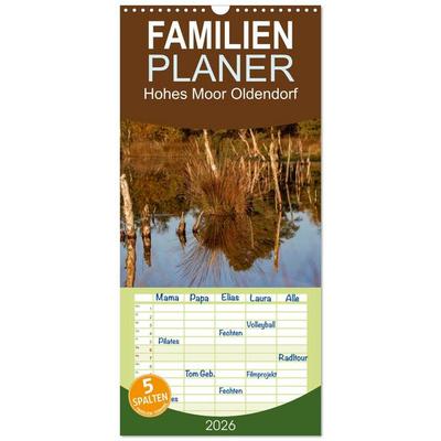 Familienplaner 2026 - Hohes Moor Oldendorf mit 5 Spalten (Wandkalender, 21 x 45 cm) CALVENDO