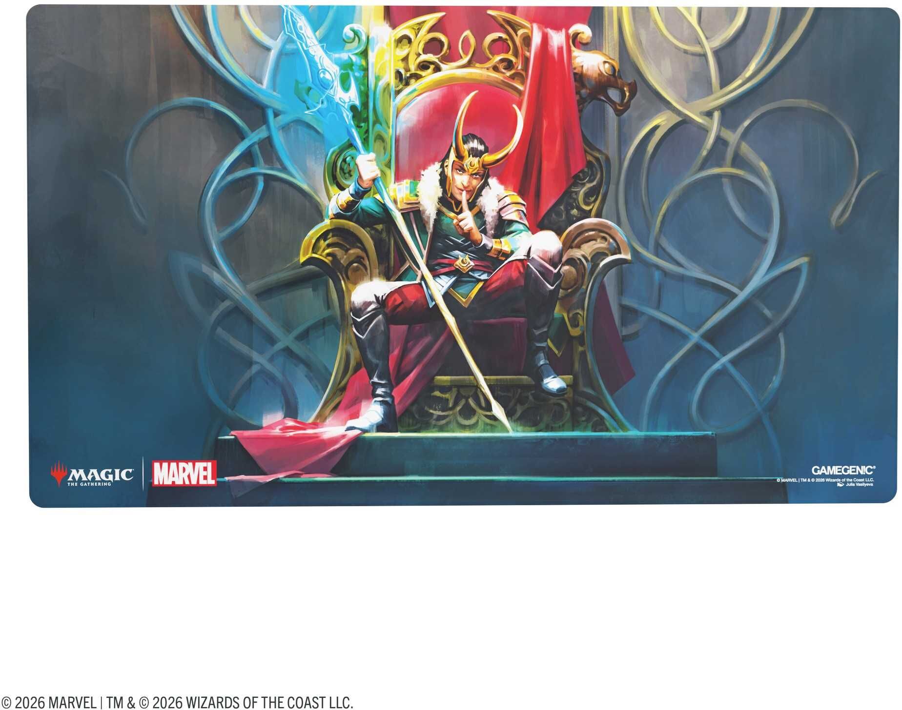 Gamegenic Magic: The Gathering Marvel Super Heroes Prime Playmat - Loki Laufeyson, Official Marvel Super Heroes Artwork, Trading Card Game Accessory