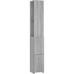 Helloshop26 - Eleganter Badezimmerschrank 25 x 26,5 x 170 cm aus grauem Sonoma-Holzwerkstoff