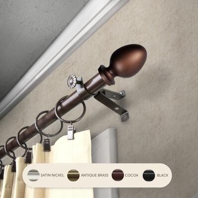 InStyleDesign Ivo Adjustable Curtain Rod 13/16 inch dia.