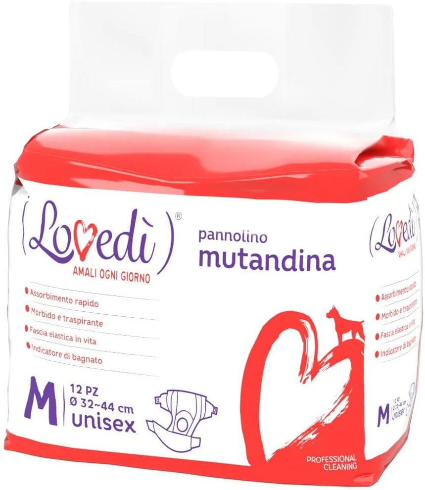LOVEDI Kit Risparmio Lovedì Pannolino Mutanda per Cani Femmine TAGLIA M 60PZ