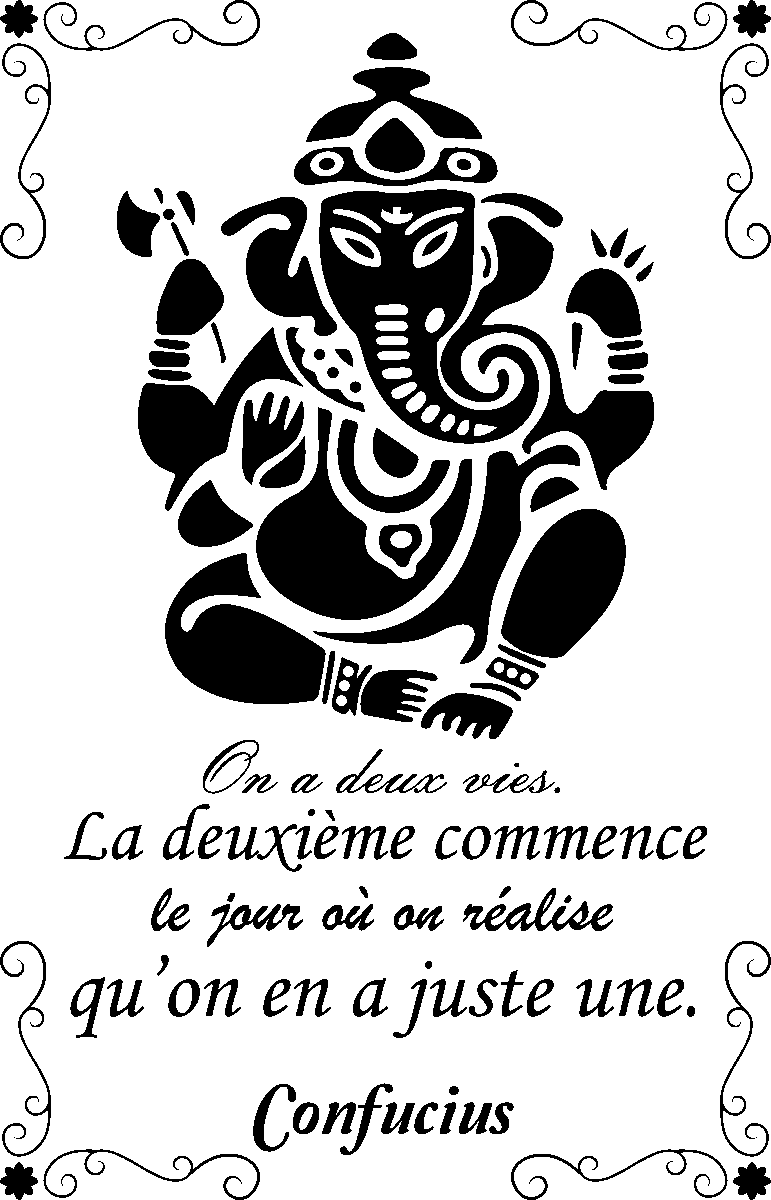 Ambiance-sticker Sticker citation on a deux vies - Confucius