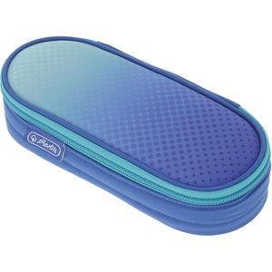 Herlitz Federmäppchen Faulenzer Etui Dip Dye, Schlamperetui, aus Stoff, blau / türkis