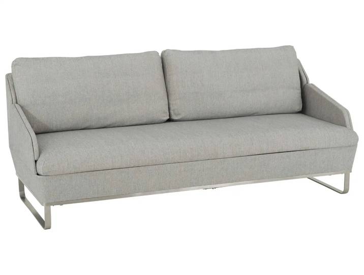 Bettsofa Bed For Living, Stoff Silber, Deluxe, b 205 cm