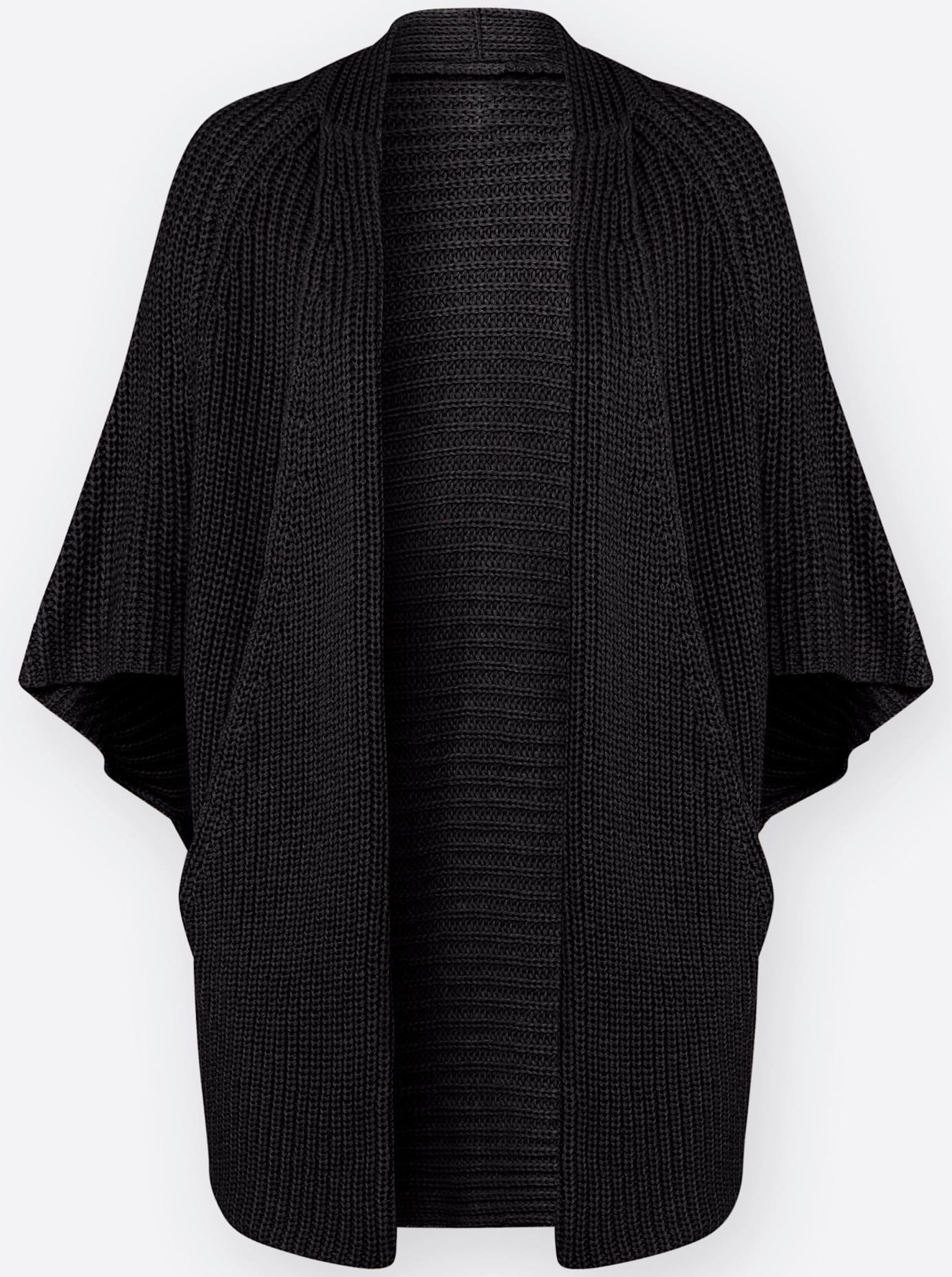 Strickjacke CLASSIC BASICS, Damen, Gr. 3, schwarz, 100% Polyacryl, unifarben, Strickjacken Strickjacke schwarz 3
