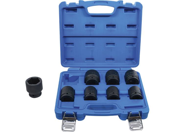 BGS Jeu de douilles à choc\, entraînement carré intérieur 20 mm (3/4\ ) SW 22 - 38 mm 8pcs - 5240