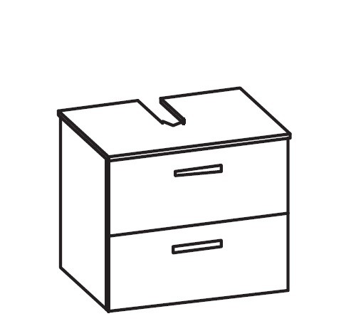 Artiqua 400 Universalwaschtischunterschrank, Castello Eiche quer NB, 400-WB2L-1-60-7134-426 400-WB2L-1-60-7134-426
