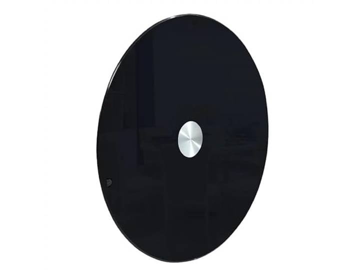 GFYHTN 50cm 60cm 70cm 80cm 90cm 100cm Gehärtetem Glas Lazy Susan Drehplatte, Rund Tischplatte Drehteller, Großer Schwarz Drehbar Servierplatte Für Küchen-Esstisch(32in(80cm))