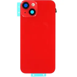 OEM Rückglas + Camera Lens + Metallplatte + MagSafe + Wireless Charger Chip + Blitzlicht für iPhone 14 r (Apple iPhone 14), Mobilgerät Ersatzteile, Rot