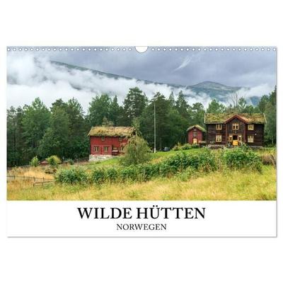 Norwegen Kalender - Wilde Hütten in den Bergen (Wandkalender 2027 DIN A3 quer), CALVENDO Monatskalender
