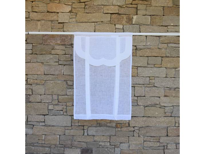 Store en lin blanc 60X120 CM