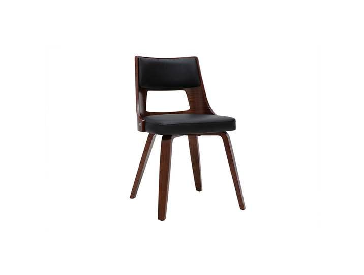 Chaise vintage noir et bois foncé GARBO
