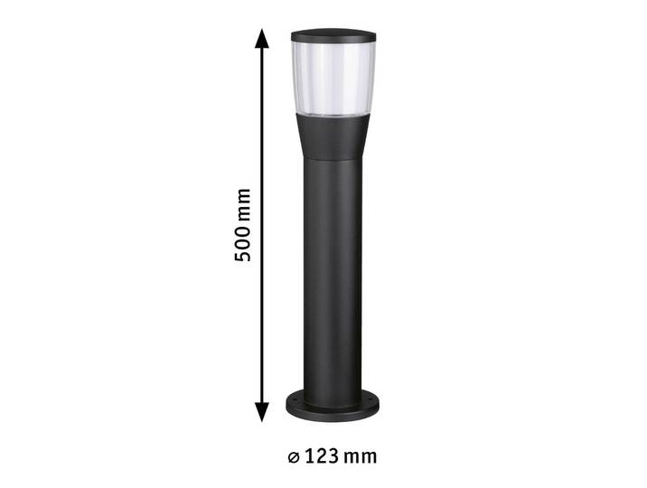 Paulmann Bako Wegeleuchte E14 rundum strahlend, schwarz, Aluminium, Modern