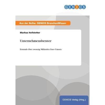 Unternehmensberater, Taschenbuch von Markus Hofstetter, GRIN, 978-3-7379-4993-4