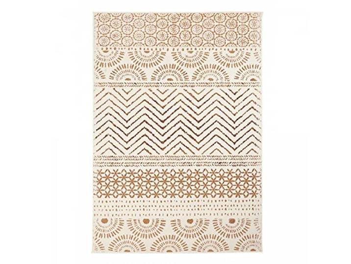 UnAmourDeTapis Tapis Berbère Style\, 190 X 280 Cm\, Teinte Crème\, Motif Berbère Graphique Chevrons Rosaces\, Poils Ras Tissé en Belgique\, Idéal Salon\, 3638