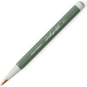 Leuchtturm1917 Kugelschreiber Drehgriffel Nr. 1, Gehäuse Olive, Messing, Schreibfarbe blau
