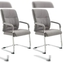 CLP 2er Set Freischwinger XXL Anubis Stoff grau