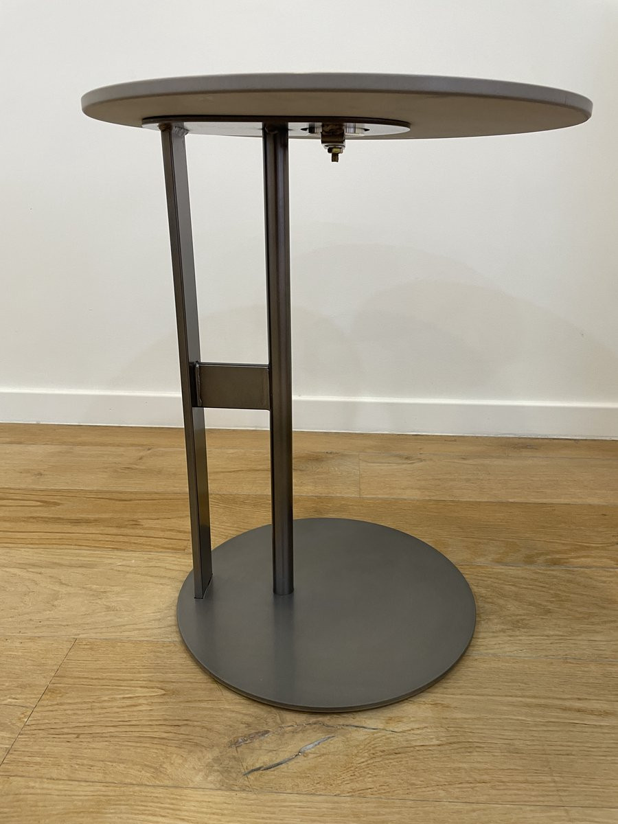 VLHOME luxe moderne keramiek bijzettafel grijs B: 45 cm, H: 52 cm