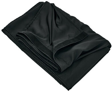 Stairville Curtain 200g/m² 3.3x1.2m Bk Seidenglanz Schwarz